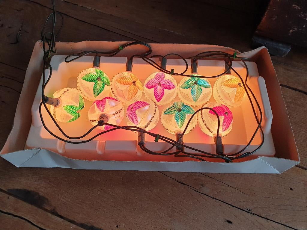 Vintage kerstverlichting " Italian Christmas Lights"., Ophalen of Verzenden, Gebruikt