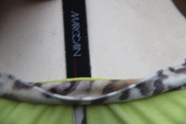 Jurk lime/ bruin Marccain mt 38/40 Vaste prijs AANBIEDING, Maat 38/40 (M), Overige kleuren, Verzenden, Zo goed als nieuw