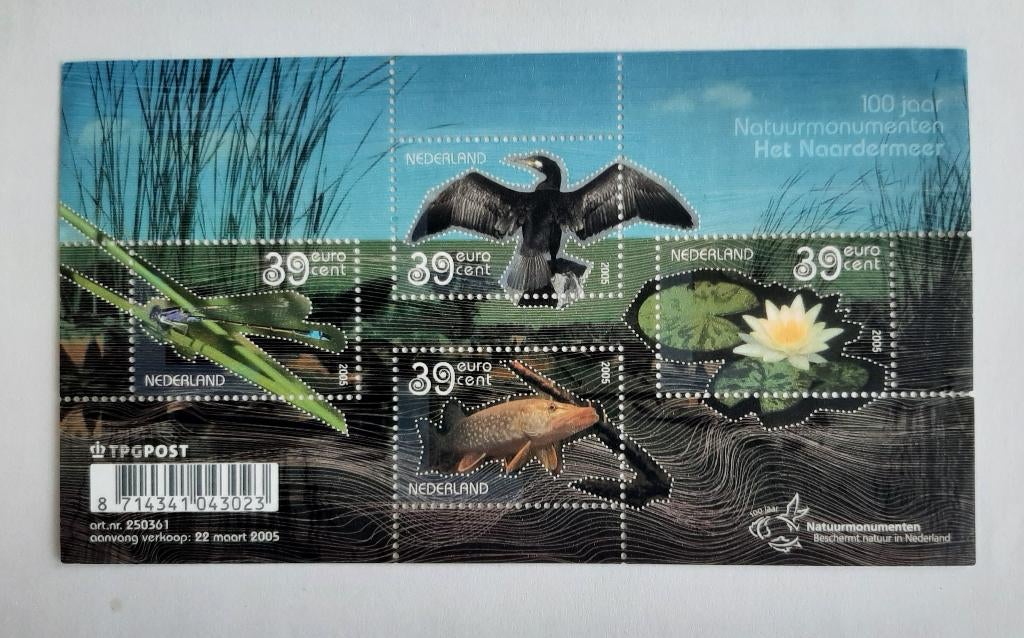 Nederland 2005 100 Jaar Natuurmonumenten Naardermeer, Ophalen, Postfris