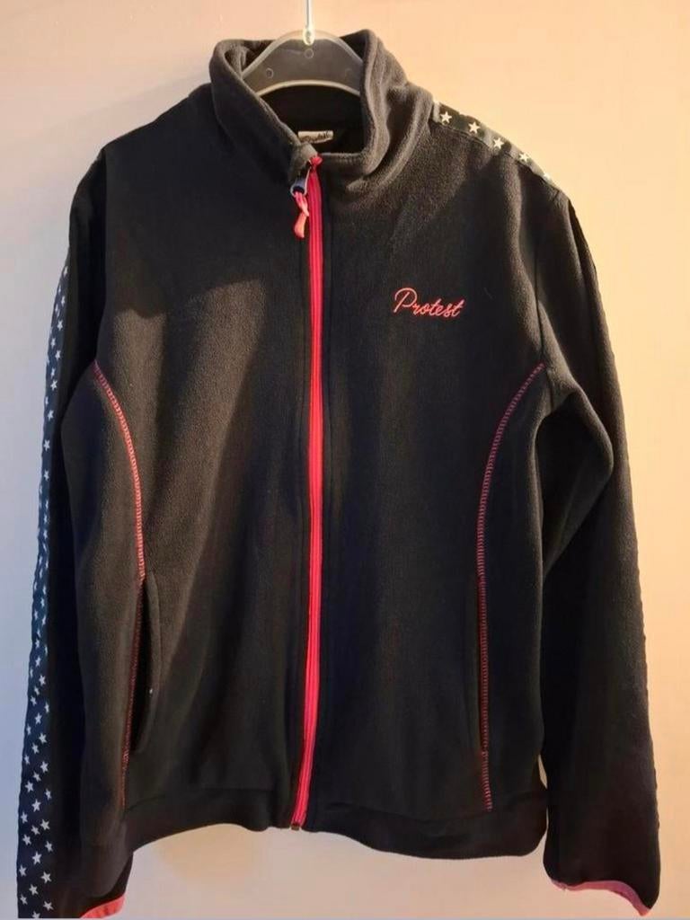 Zwart Protest fleece vest, maat 164, Kinderen en Baby's, Kinderkleding | Maat 164, Protest, Meisje, Trui of Vest, Ophalen of Verzenden