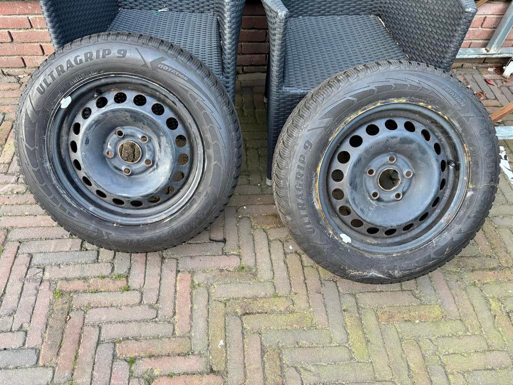 Winterbanden op velg 5x112 naaf 57mm, Auto-onderdelen, Banden en Velgen, Ophalen, Gebruikt, 15 inch, Banden en Velgen