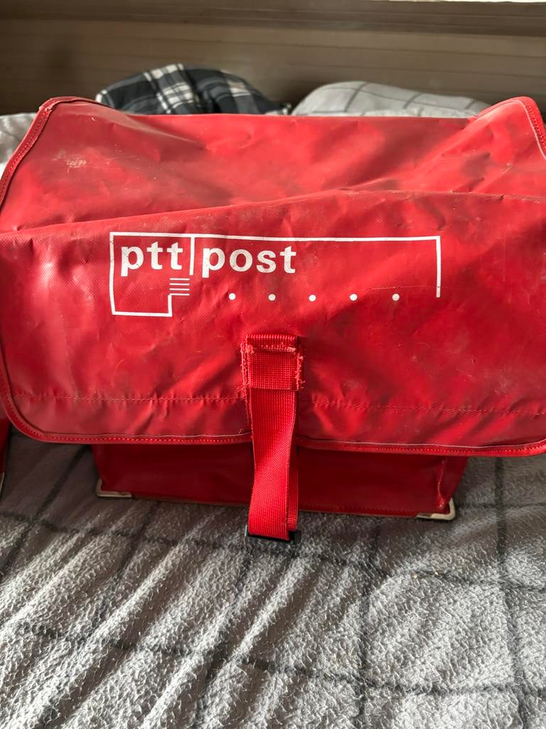 Vintage PTT Post fietstassen (set van 2), Ophalen of Verzenden, Gebruikt