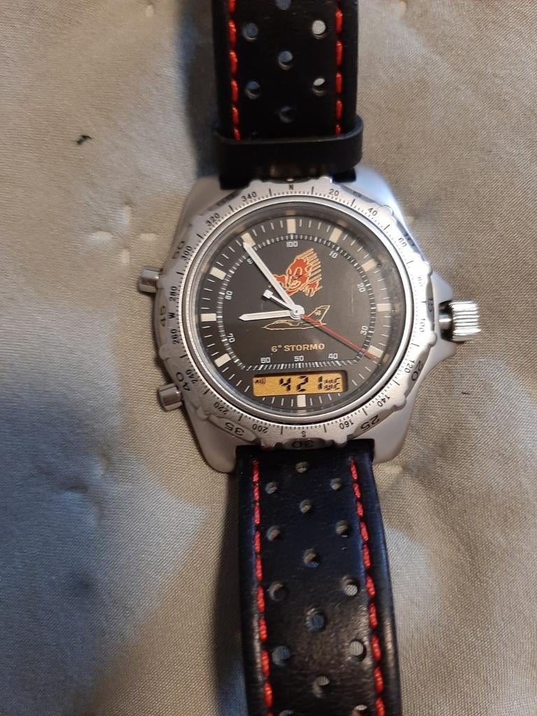 Pluton Italiaanse Luchtmacht horloge ontwerp Breitling, Ophalen of Verzenden, Leer