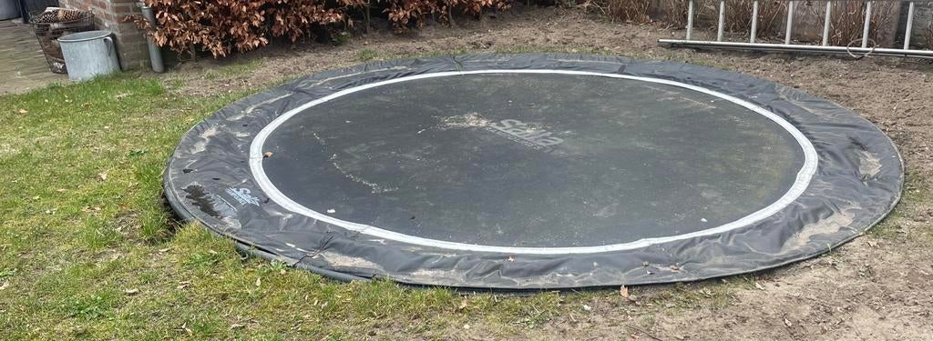 Salta Trampoline 366cm inground, Ophalen, Gebruikt