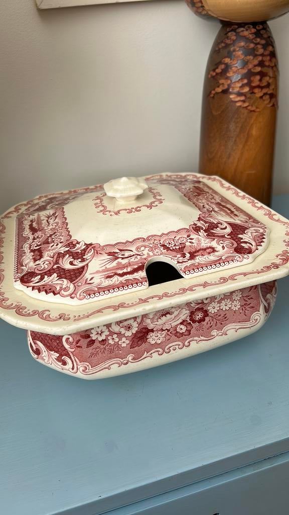 Antieke dekschaal Societé Céramique Victoria, Ophalen of Verzenden