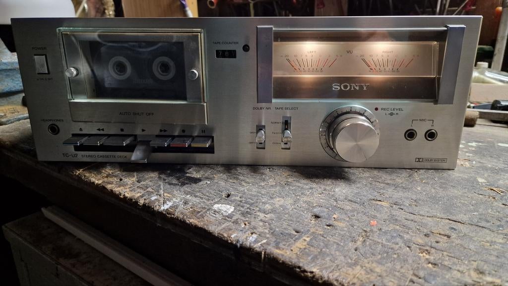 Nette Vintage Sony TC U2 stereo deck, Audio, Tv en Foto, Cassettedecks, Ophalen of Verzenden, Sony