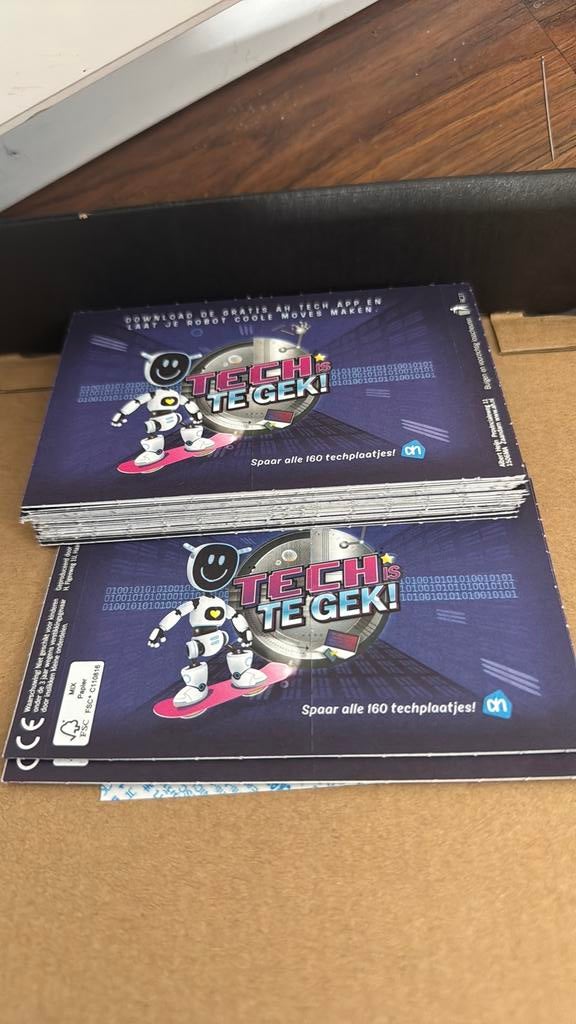 Tech Te gek kaartjes, Verzamelen, Supermarktacties, Albert Heijn, Ophalen of Verzenden