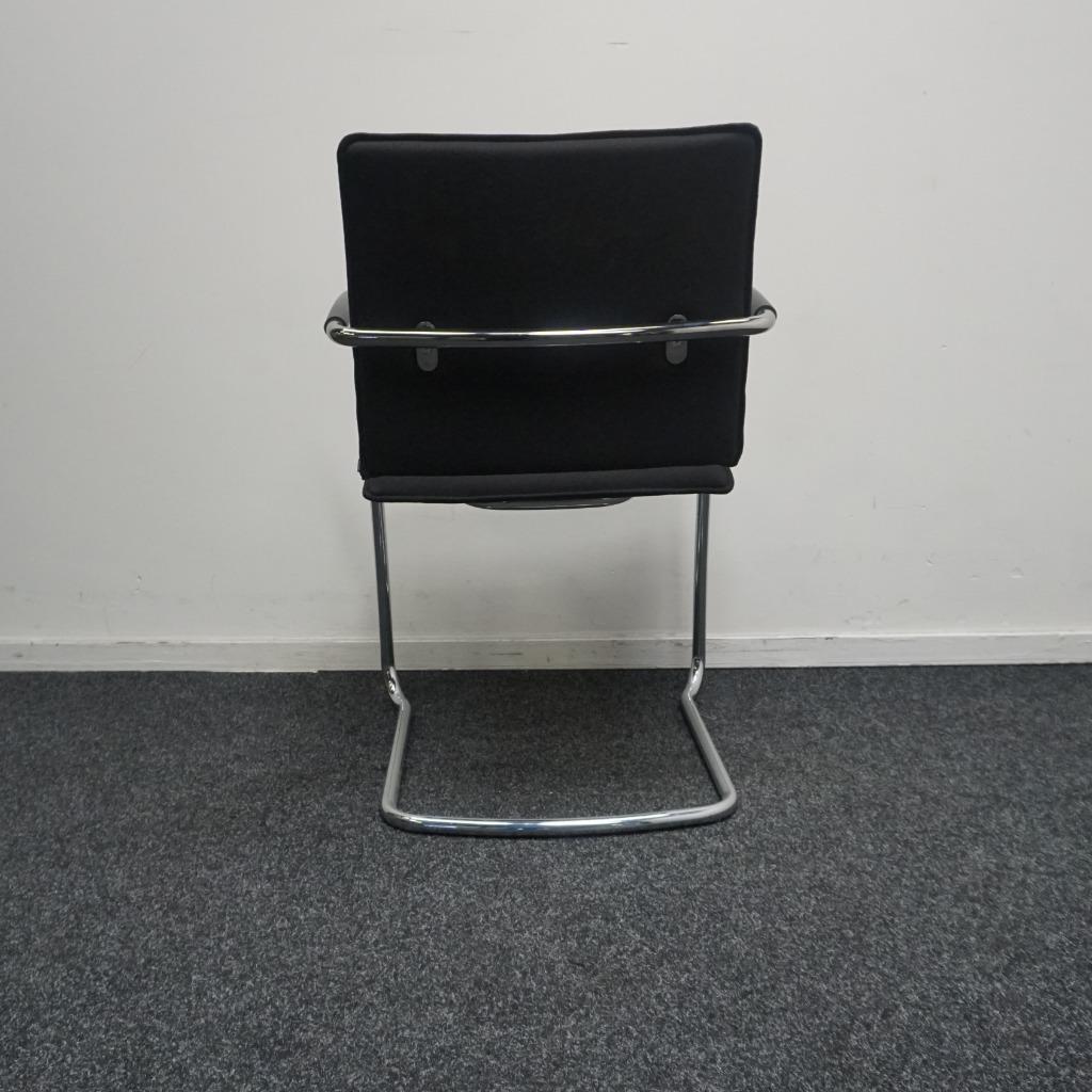 13x Kembo vergaderstoelen | Zwart | Chroom | Stapelbaar, Gebruikt, -, Zwart, -