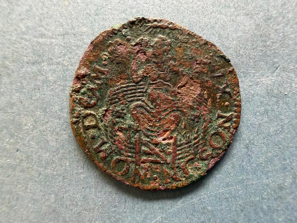 Duit Hollandia z.j. Bodemvondst, Postzegels en Munten, Munten | Nederland, Ophalen of Verzenden, Vóór koninkrijk, Overige waardes