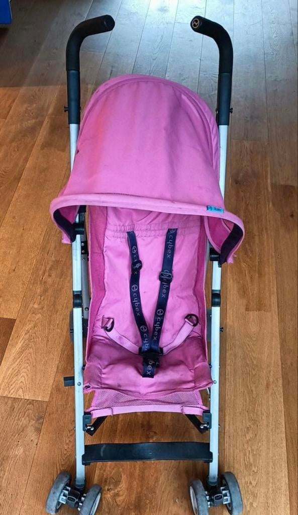 Roze Cybex buggy met zonnekap, Ophalen, Gebruikt, Overige merken, Zonnekap