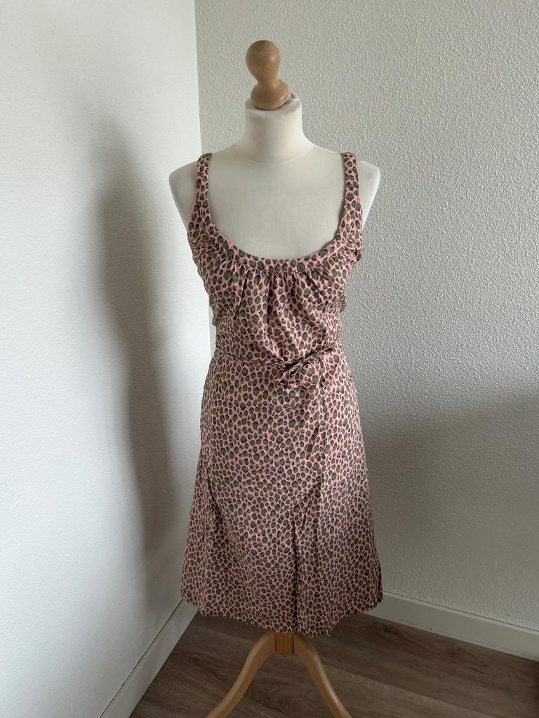 King Louie maat 42 roze panter jurk 1908, Maat 42/44 (L), Ophalen of Verzenden, Zo goed als nieuw, Knielengte