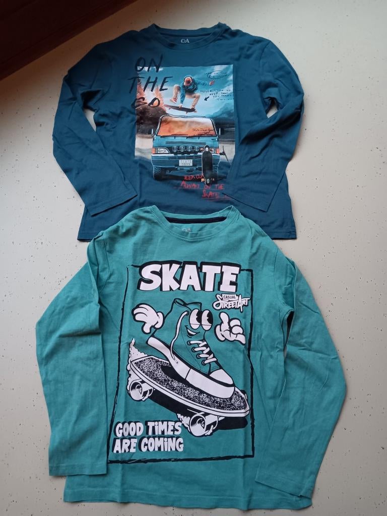 2x C&A longsleeve 146, C&A, Ophalen of Verzenden, Zo goed als nieuw, Shirt of Longsleeve