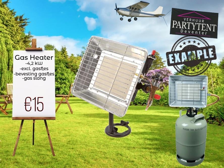 Huur gasfles heater 4.2kW voor partytent of terras, Ophalen, Nieuw, Overige