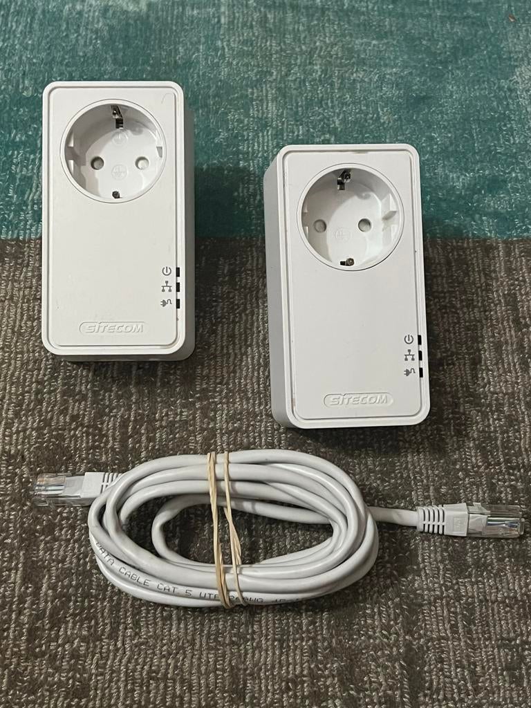 Sitecom Homeplug 500 Mbps + Socket (2-pack), Computers en Software, Ophalen of Verzenden, Zo goed als nieuw