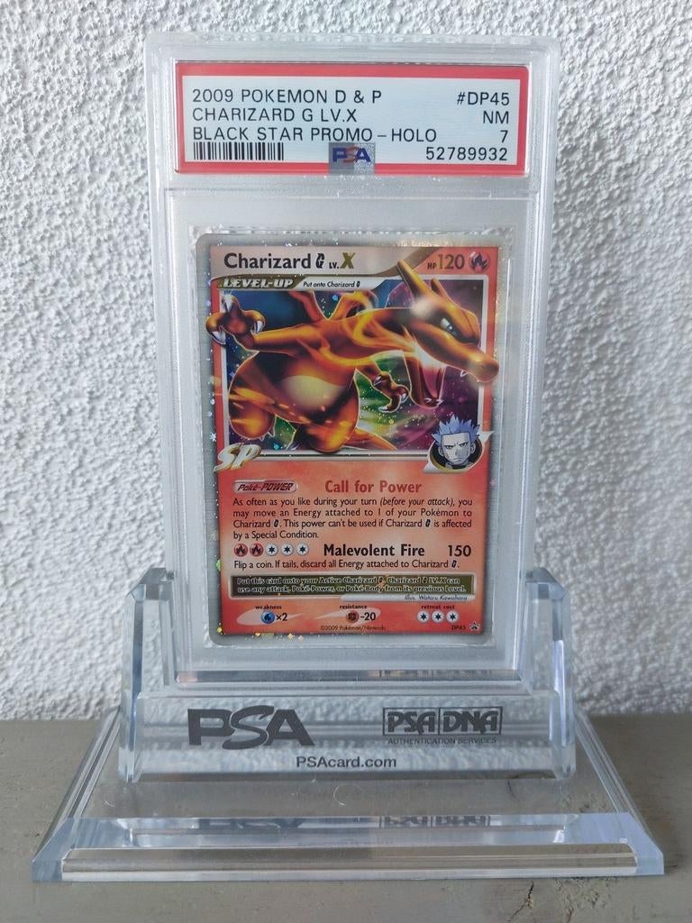 Charizard G Lv.X Promo DP45 PSA 7 Pokemon ✅️, Hobby en Vrije tijd, Verzamelkaartspellen | Pokémon, Ophalen of Verzenden, Nieuw