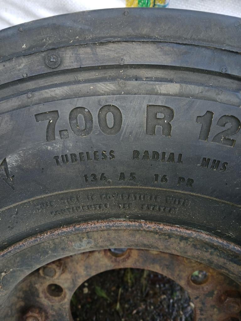 Spijkstaal wiel compleet met nieuwe band, Ophalen of Verzenden