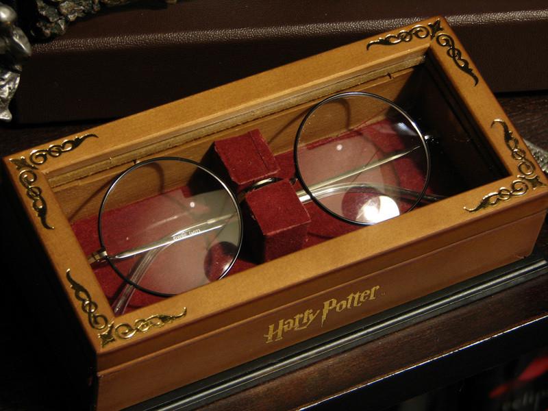 Harry Potter Prop Glasses & Case Noble Collection Holy Grail, Ophalen, Zo goed als nieuw, Replica
