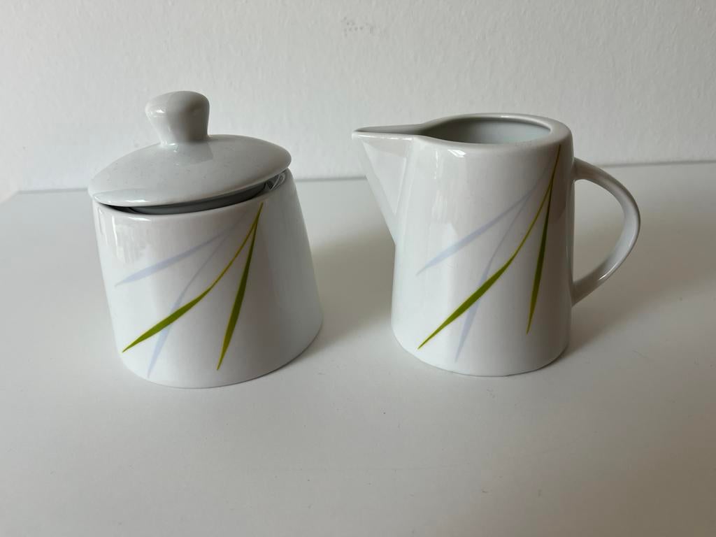 Suikerpot + Melkkannetje – Well Aviva Edles Porcelein, Ophalen