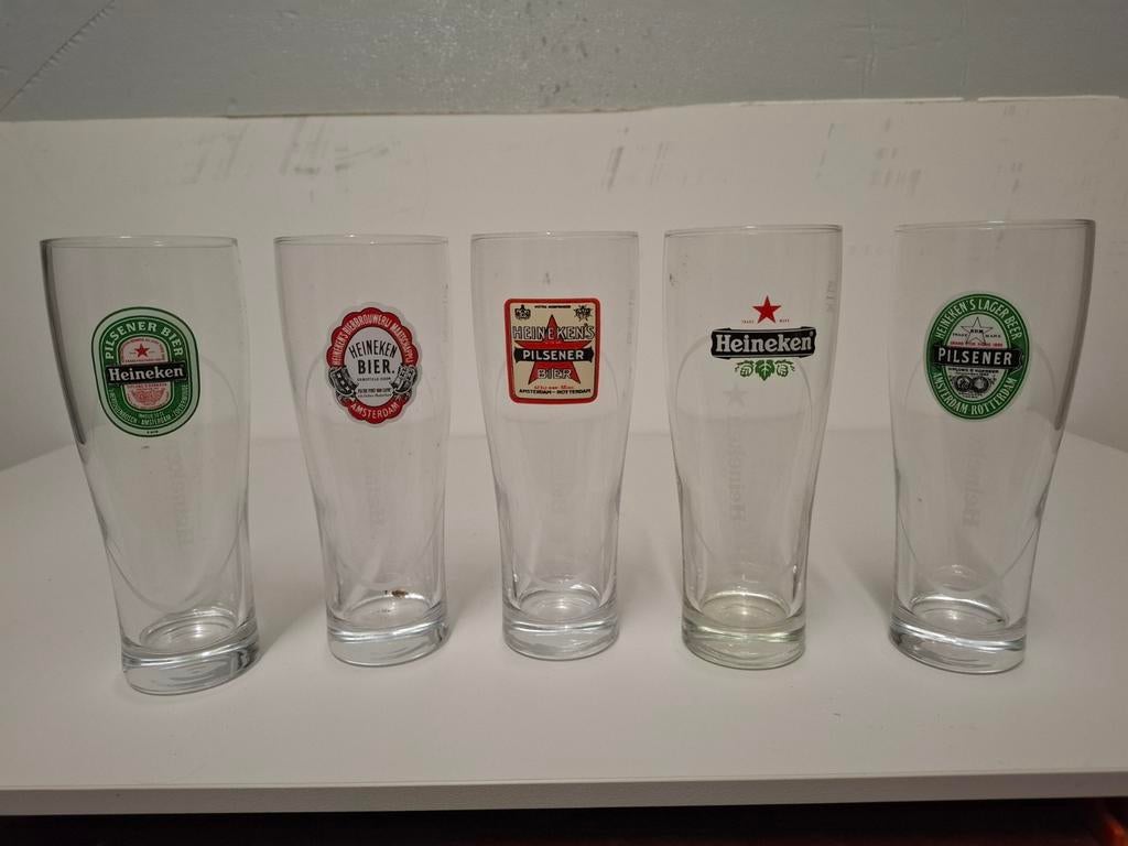 Heineken glazen, Verzamelen, Ophalen of Verzenden, Zo goed als nieuw, Bierglas