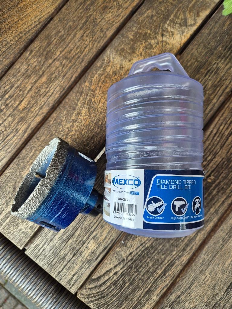 Mexco M14 tegelboor diamant droog 75mm, Ophalen of Verzenden, Zo goed als nieuw