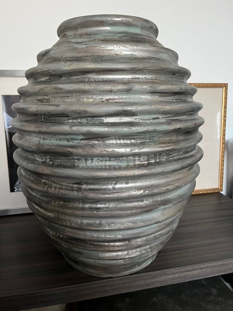 Grote vaas, Steen, Gebruikt, Overige kleuren, Ophalen of Verzenden