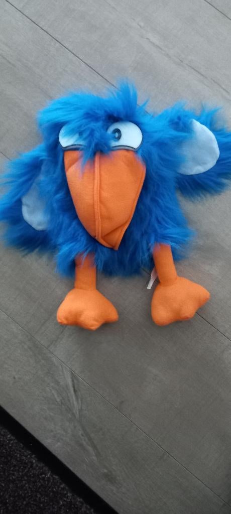 Blauwe vogel handpop met geluid in de snavel., Ophalen of Verzenden, Zo goed als nieuw, Overige typen