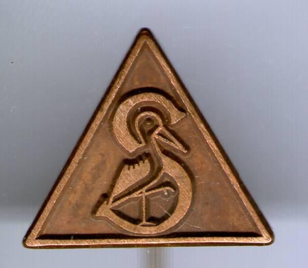 Machinefabriek Stork koper speldje ( P_217a ), Verzamelen, Speldjes, Pins en Buttons, Zo goed als nieuw, Speldje of Pin, Transport