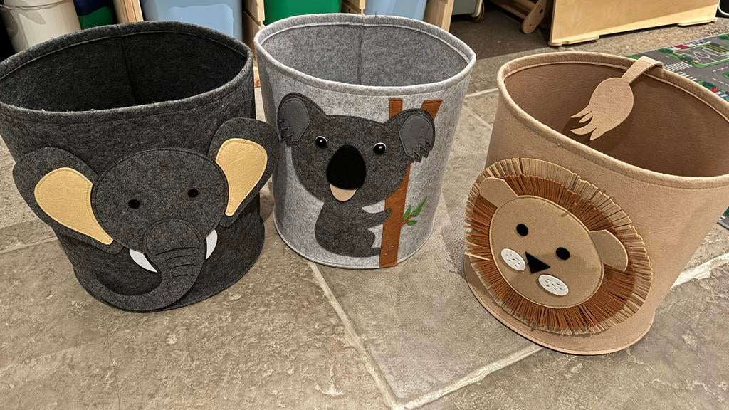 Opvouwbare Speelgoedmand Babykamer - Leeuw & Koala, Ophalen of Verzenden, Gebruikt, Jongen of Meisje