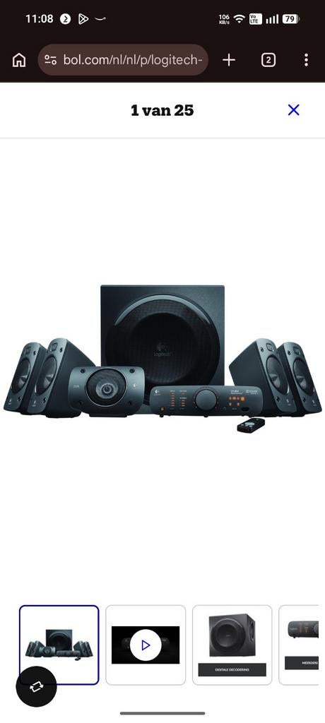 Logitech z 906 surround set, Ophalen, Zo goed als nieuw
