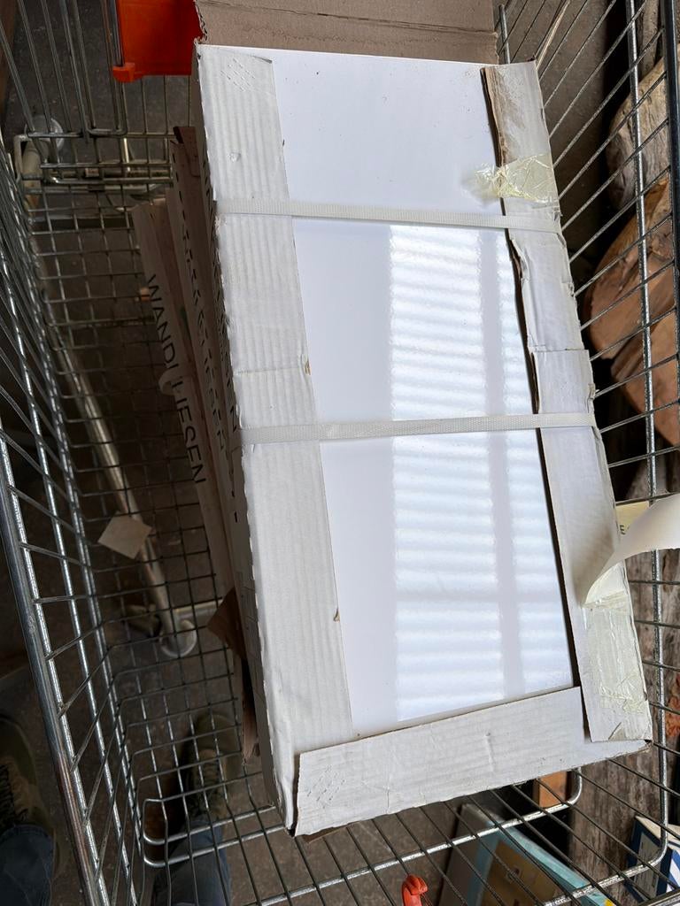 30x60 Hoogglans Wit Tegels - Nieuw in Doos (7.2m²), 40 tot 60 cm, Nieuw, 20 tot 40 cm, Wandtegels