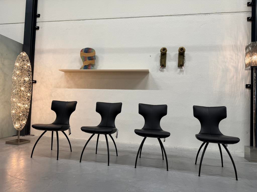 5 Nieuw Leolux Callas eetkamerstoel zwart leer Design Stoel, Leolux, Zwart, Nieuw, Leer