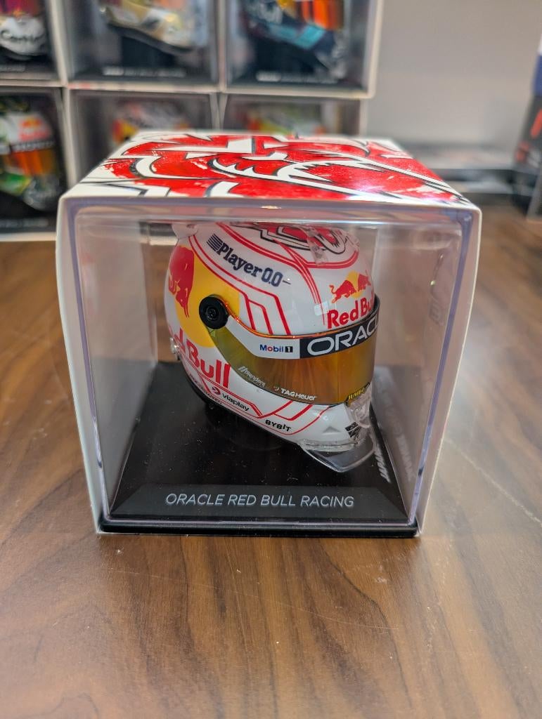Max Verstappen helm Japan 2023 1:4, Ophalen of Verzenden, Zo goed als nieuw, Formule 1