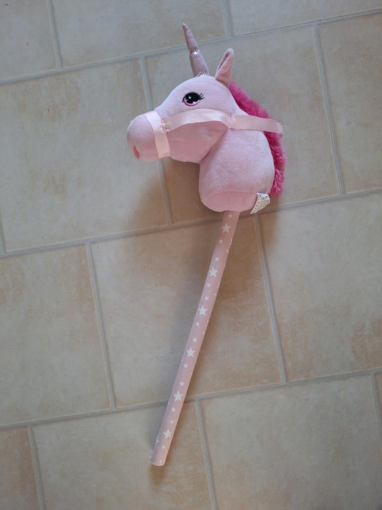 Eenhoorn stokpaardje roze, Ophalen