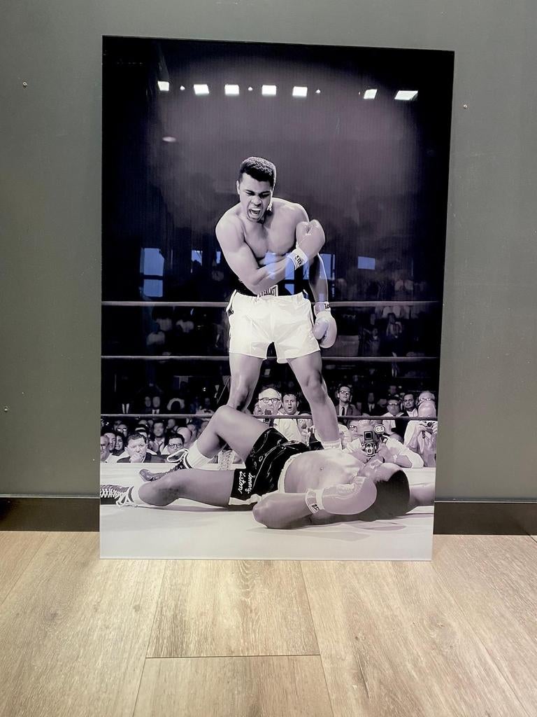 Muhammed Ali Schilderij - 90x60 cm, Ophalen of Verzenden, Zo goed als nieuw, Schilderij, 75 cm of meer