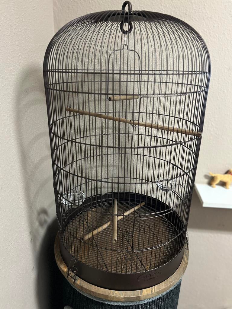 Stoere Zolux retro vogelkooi Marthe bruin, Dieren en Toebehoren, Vogels | Hokken en Kooien, Ophalen, Zo goed als nieuw, Metaal