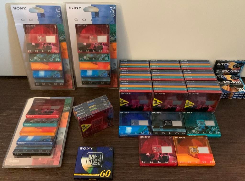 SONY COLOR Mini Disc MD Minidisc & TDK Minidiscs, Ophalen of Verzenden, Minidisc-recorder