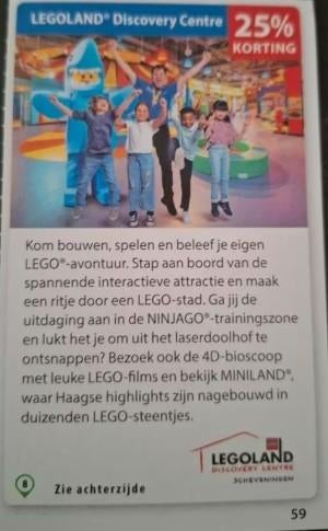 LEGOLAND Discovery Centre Scheveningen kortingsbon, Tickets en Kaartjes, Drie personen of meer, Kortingskaart