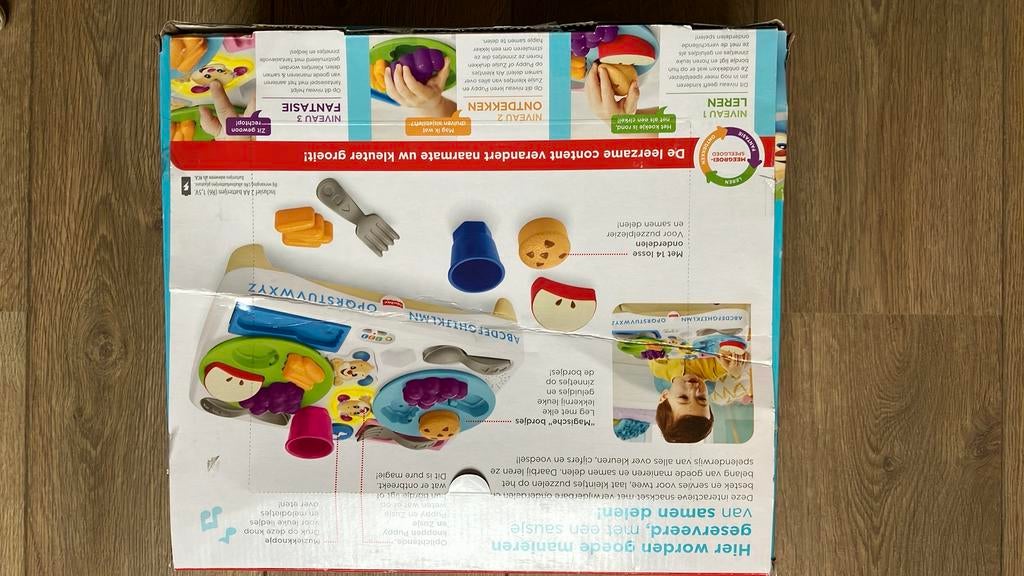 Fisher price dek je tafeltje snackbordje, Ophalen of Verzenden, Gebruikt, Speelset, Met geluid
