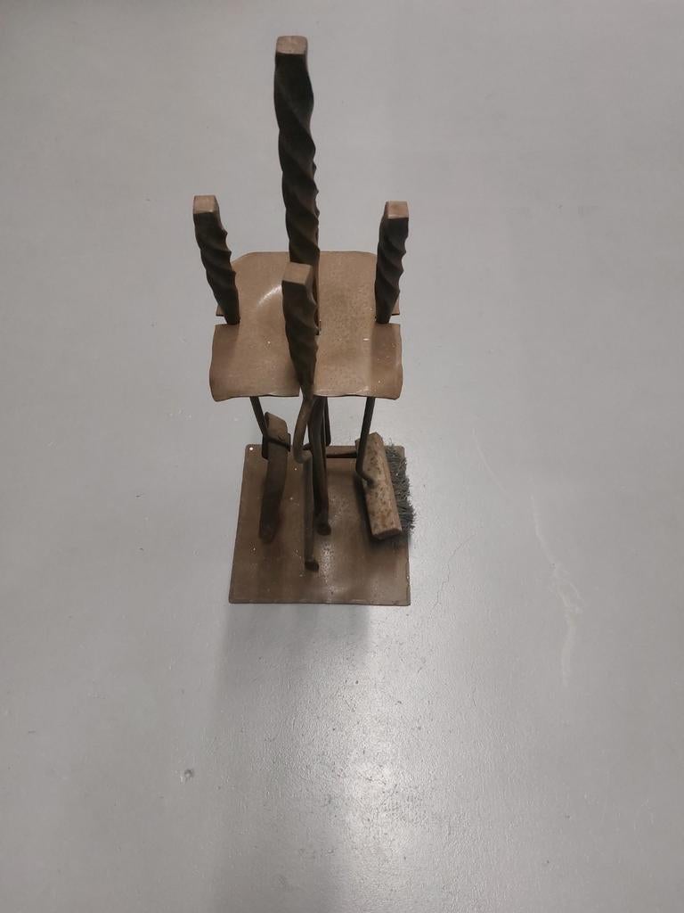 Antiek Gietijzeren Openhaard Pookset pook set, Ophalen of Verzenden, Gebruikt