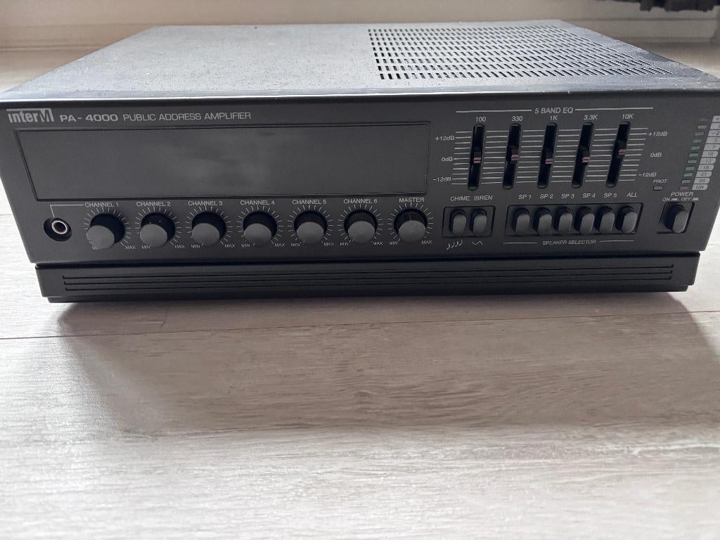 InterM PA-4000 120W 100V lijnversterker, Ophalen of Verzenden, Zo goed als nieuw, 120 watt of meer, Overige merken