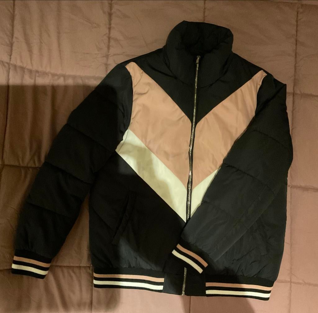 Jas donker Blauw Roze Wit, Kleding | Dames, Jassen | Winter, Maat 38/40 (M), Overige kleuren, Ophalen of Verzenden, Zo goed als nieuw