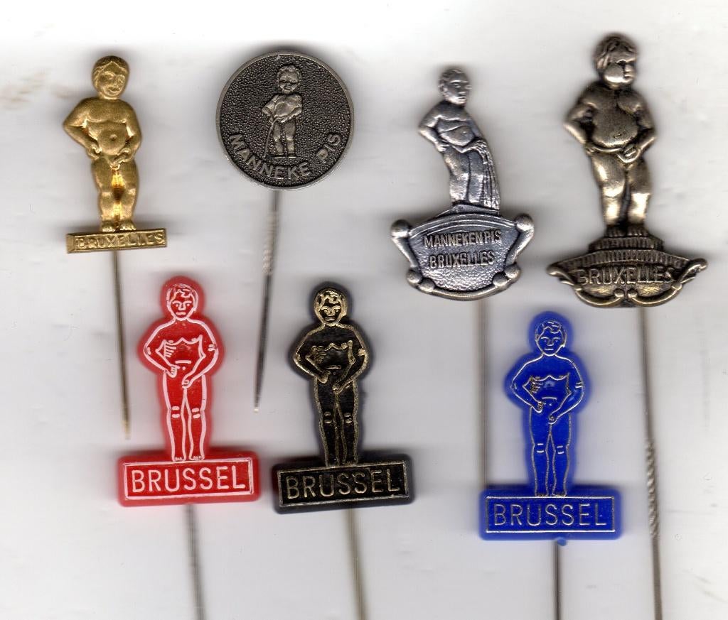 7 speldjes MANNEKE PIS BRUSSEL (A8), Verzamelen, Speldjes, Pins en Buttons, Verzenden, Gebruikt, Overige onderwerpen