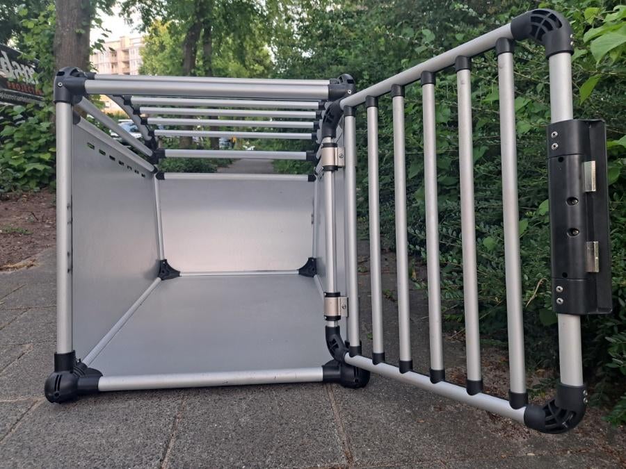 hondenbench aluminium, Ophalen, Zo goed als nieuw