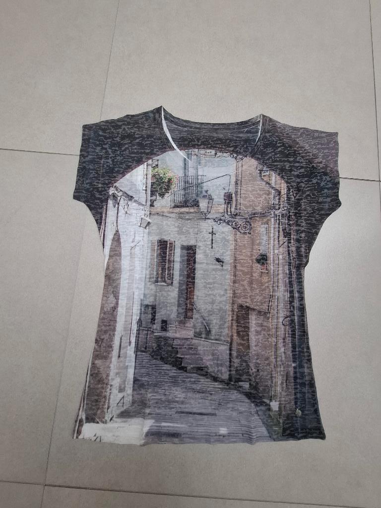 DIVIDERE top shirt t-shirt s 36 NIEUW zwart grijs bruin, Kleding | Dames, Dividere, Nieuw, Ophalen of Verzenden, Korte mouw