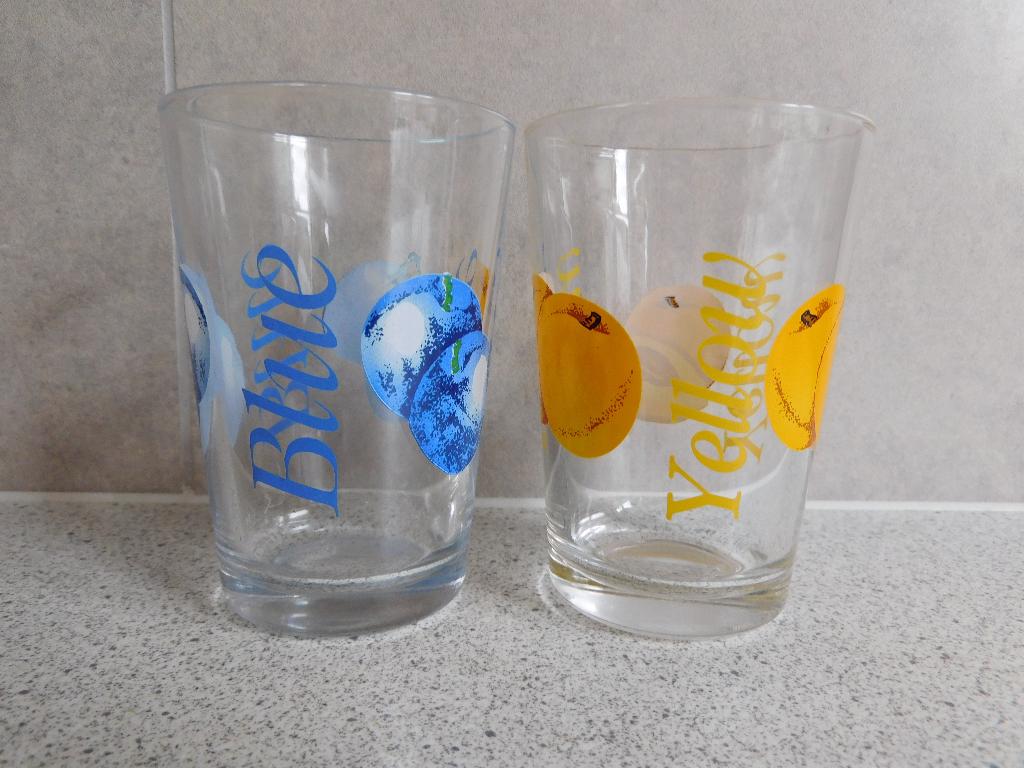 Limonade Glas Blue & Yellow Pasabahce, Verzamelen, Glas en Borrelglaasjes, Ophalen of Verzenden, Zo goed als nieuw, Waterglas