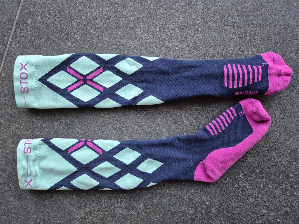 Skisokken Stoxx compressie - maat S (dames), Ophalen of Verzenden, Zo goed als nieuw, Zwart, Sokken en Kniesokken