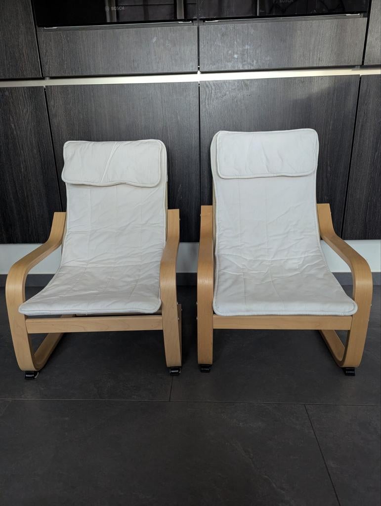 Ikea Poang Kinderstoel, 1 of 2 stuks, Ophalen, Gebruikt, Twee, Wit