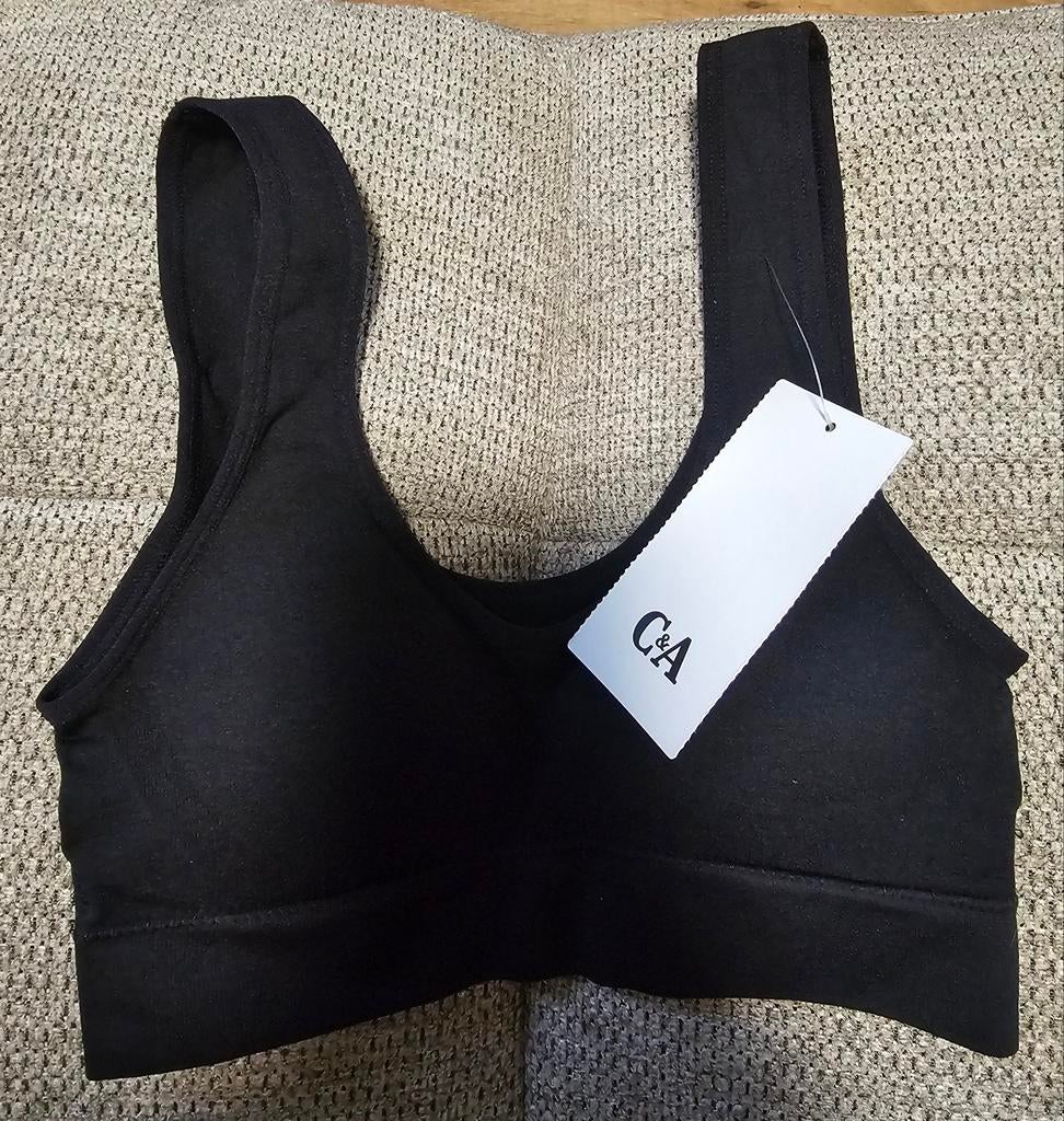 6 x  Bustier zwart  c&a kleine maat S, Ophalen of Verzenden, Zo goed als nieuw, Zwart, Zonder mouw