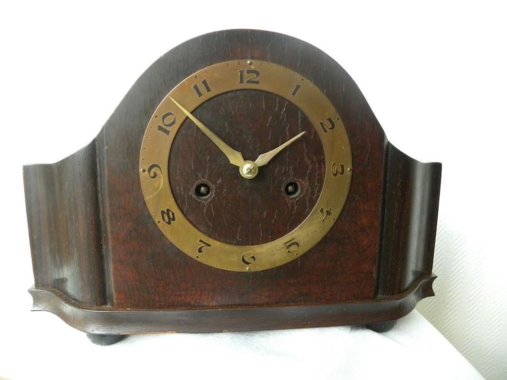 Tafelklok Uhrenfabrik Muhlheim, Antiek en Kunst, Antiek | Klokken, Ophalen of Verzenden