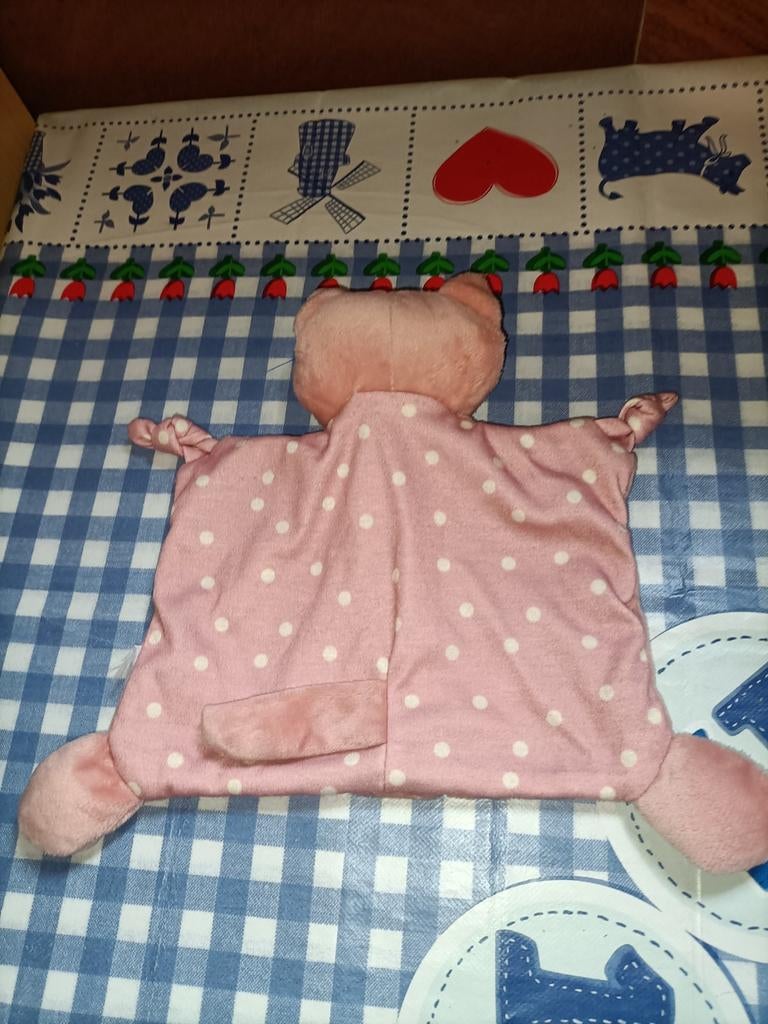 Hema roze poes knuffeldoekje kat, Ophalen of Verzenden, Zo goed als nieuw, Poes